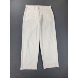 Levis Utility Pants Womens 29 White Straight Leg High Rise Stretch Casual
